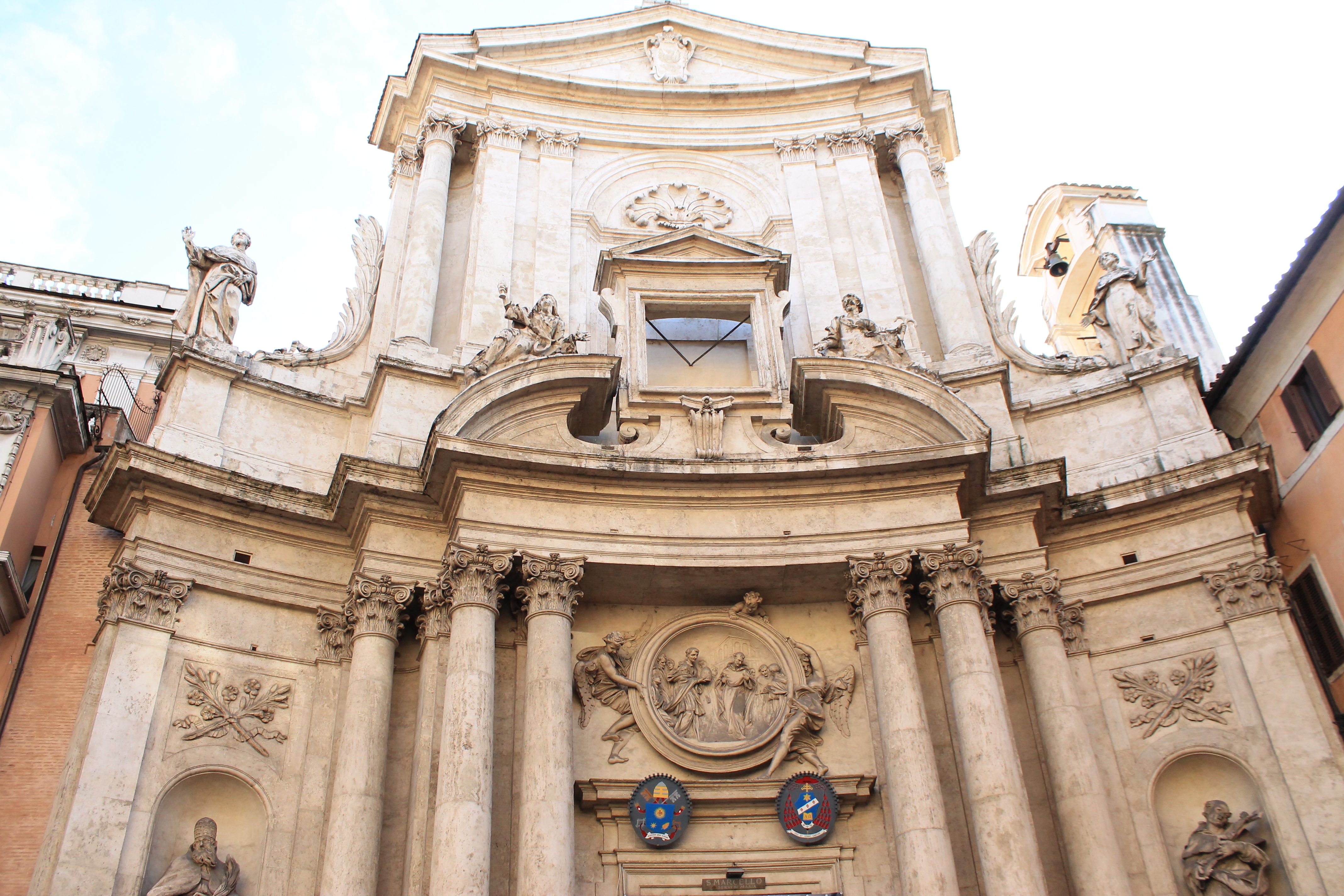 Facade of San Marcello al Corso in Rome.