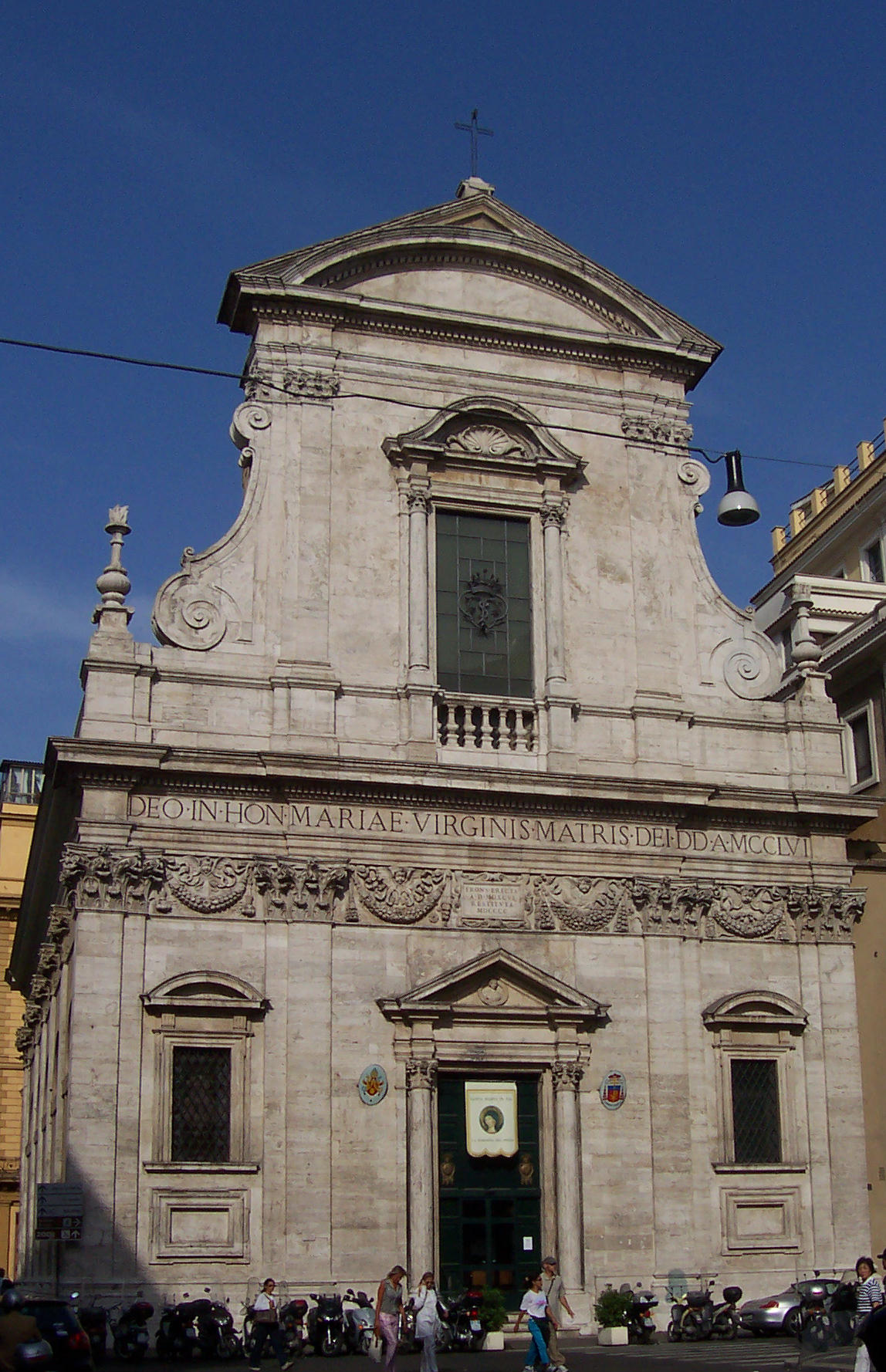 Facade of Santa Maria in Via in Rome.