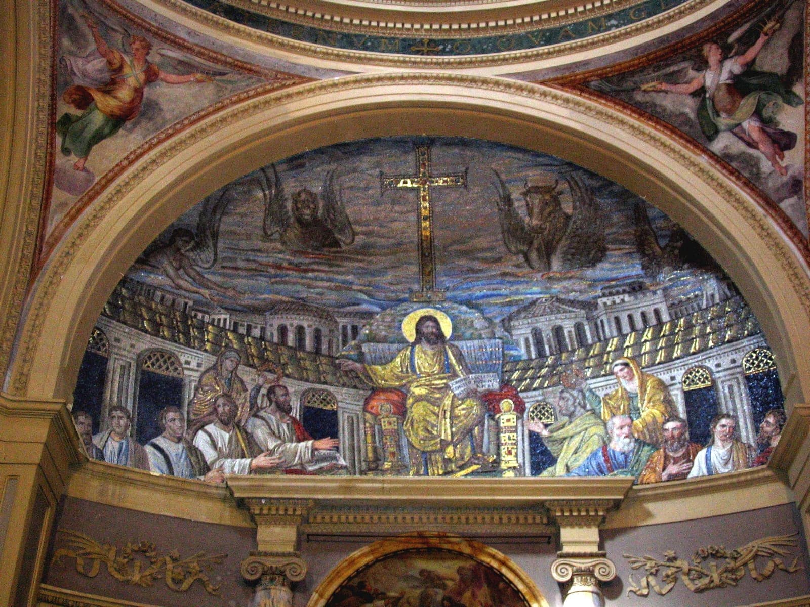 Apse mosaic in Santa Pudenziana in Rome. Featured image for Early Christian churches in Rome: best stops for older layers, mosaics, and basilica space.